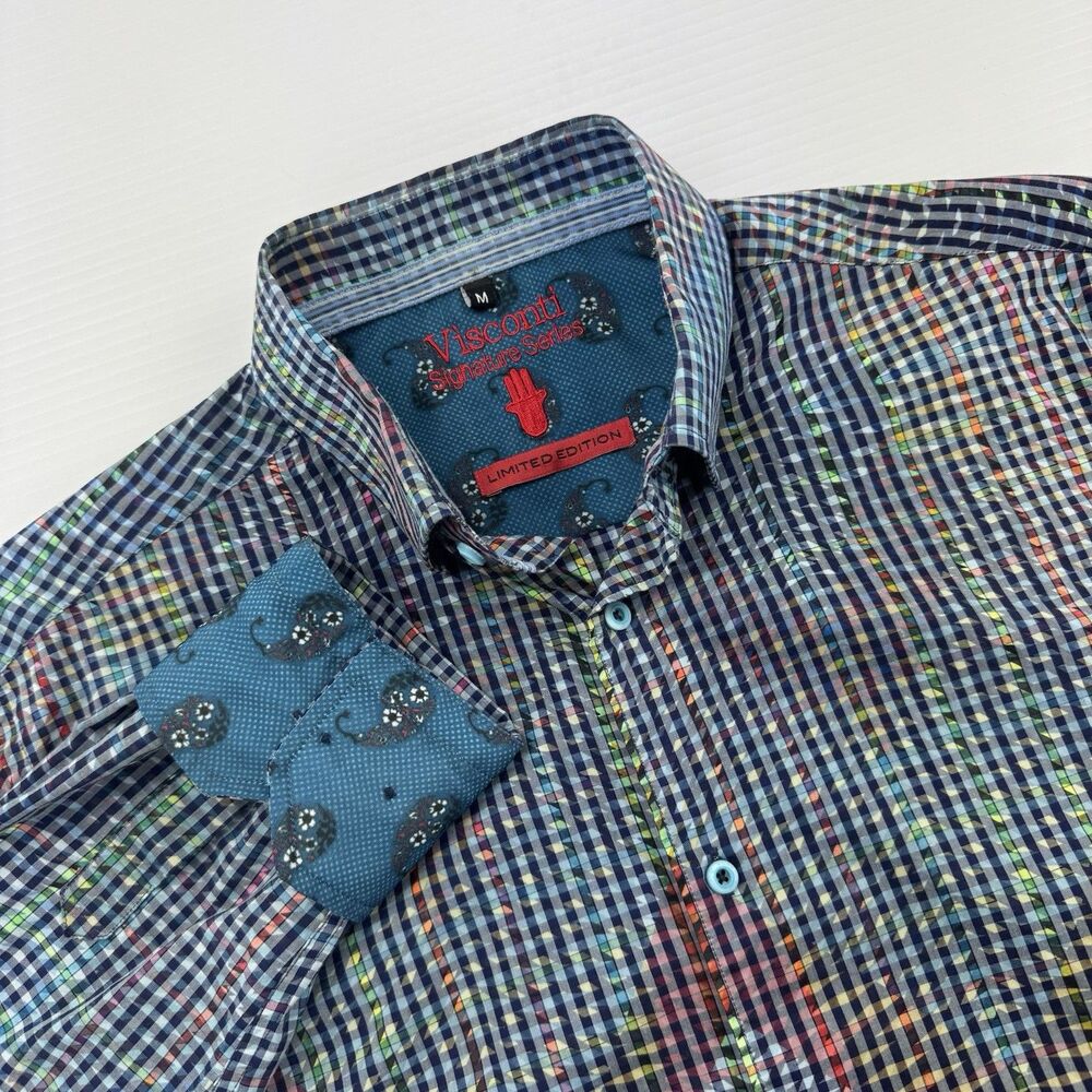 Visconti Signature Series Shirt Mens M Multicolor Check Limited Edition